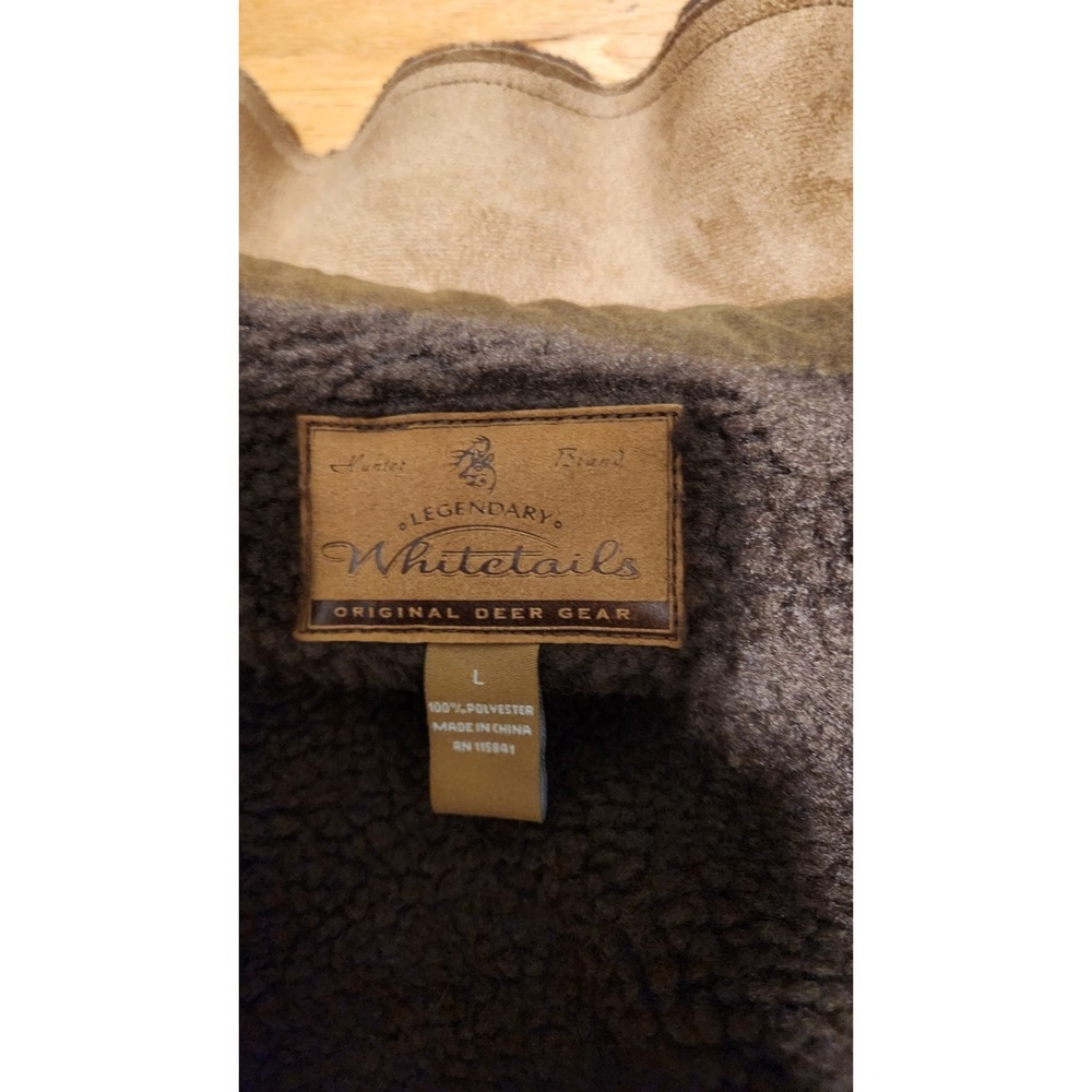 Legendary Whitetails Mens Brown Faux Microsuede Western Yellowstone Jacket L - Picture 7 of 10